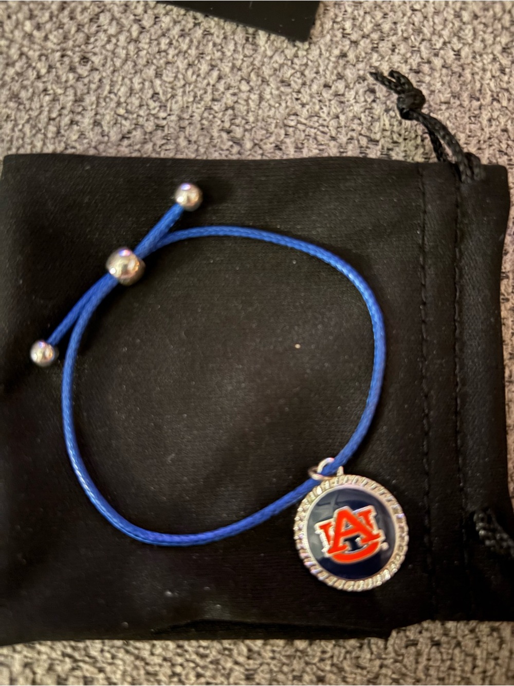 Fashion Jewelry Blue Cord Bracelet with Team Charm